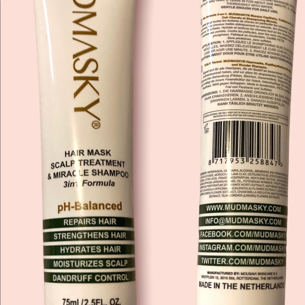 Mudmasky hair mask scalp treatment and shampoo 3 in 1